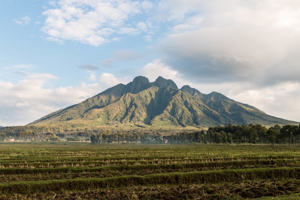 Scenic view of Mount Bisoke - Volcanoes National Park