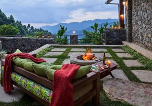 Tourists enjoy comfort at Nkuringo Lodge - Bwindi Impenetrable National Park