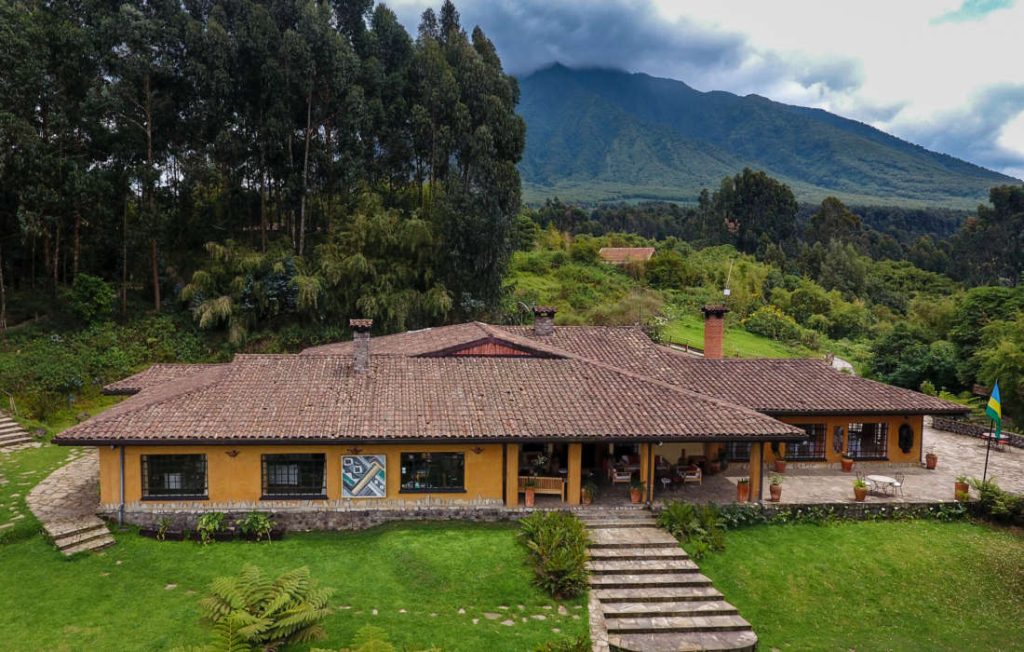 An aerial view of Sabinyo Lodge
