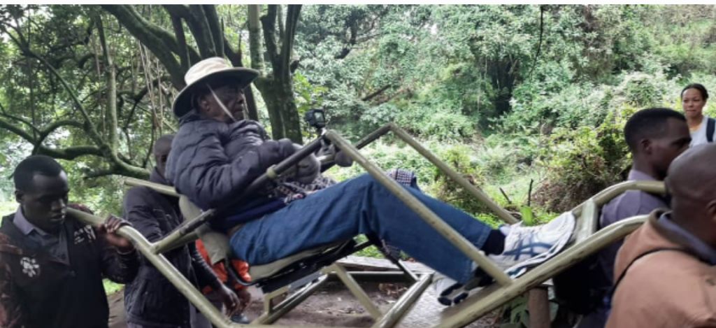 sedan chair for gorilla trekking - Bwindi National Park