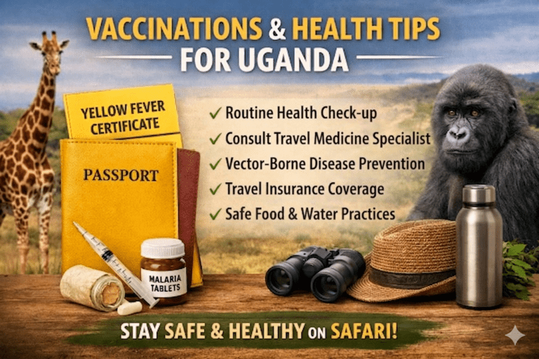 Health tips for safe travel to uganda, vaccination and malaria prevention